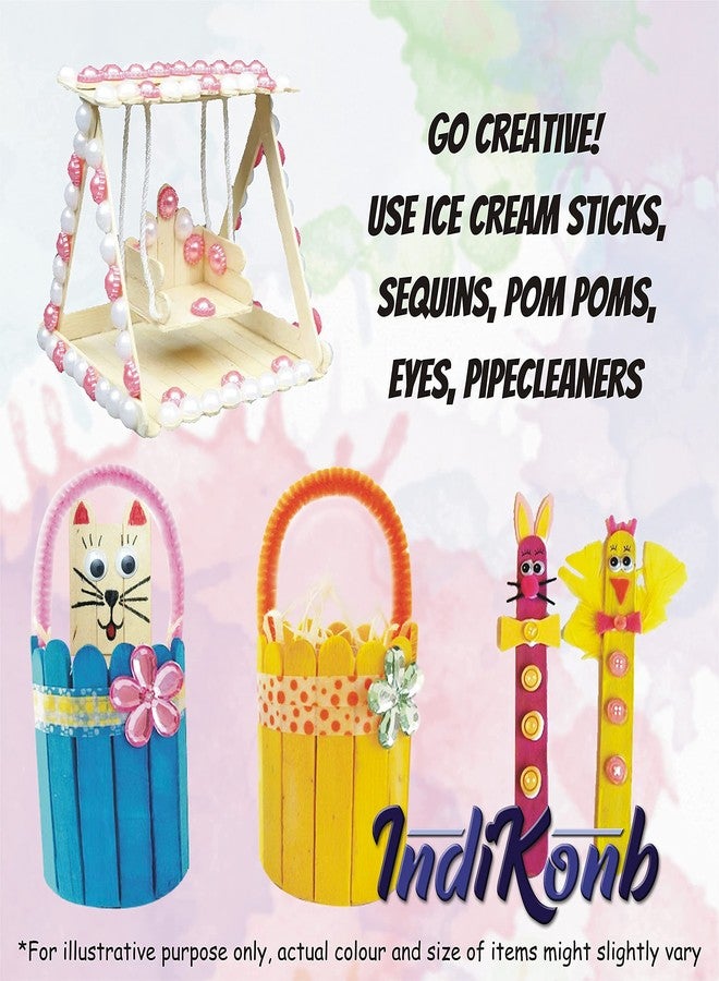 INDIKONB 22 in 1 Art and Craft Kit for Girls and Boys with Crafts Supplies Set All Craft Materials Items for Kids DIY for All Ages 8-10, Age 9-12, Age 12-16 Old - Art Kit # 2, Multicolour - Image 5